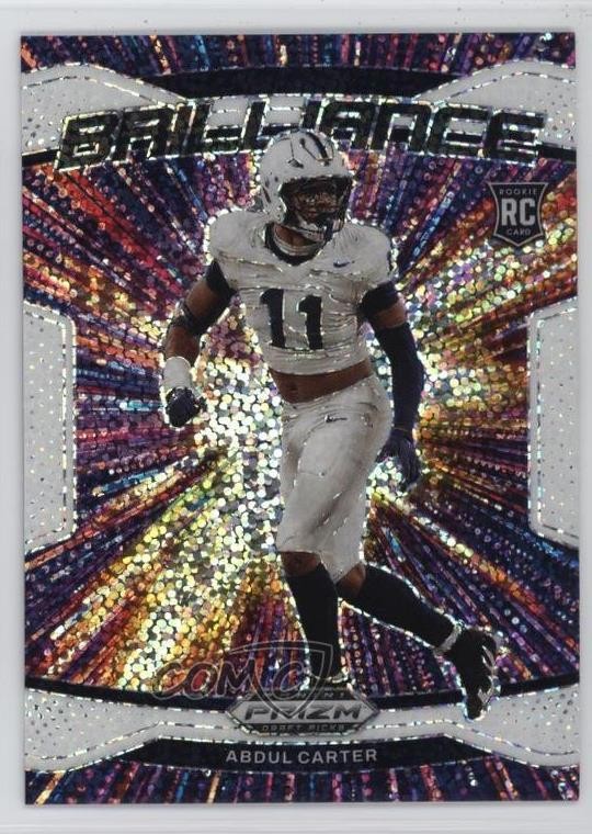 2025 Panini Prizm Draft Picks Brilliance White Sparkle Abdul Carter #1 08yk