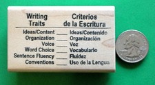 Writing Traits, bilingual, Teacher's Rubber Stamp