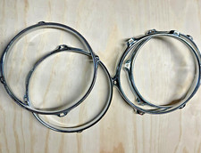 Ludwig triple flange chrome drum hoops 2.3mm - Marching Snare and Toms - NOS
