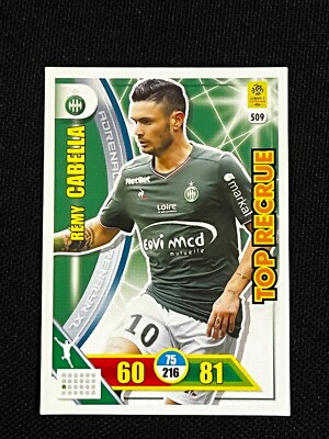 CARTEPANINI ADRENALYN XL FOOT 2017/2018 TOP RECRUE CABELLA ST ETIENNE # 509