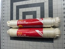 NEW 2-pack lot Do it Best 5/16" x 50' White Braided Nylon Rope Superior Strength