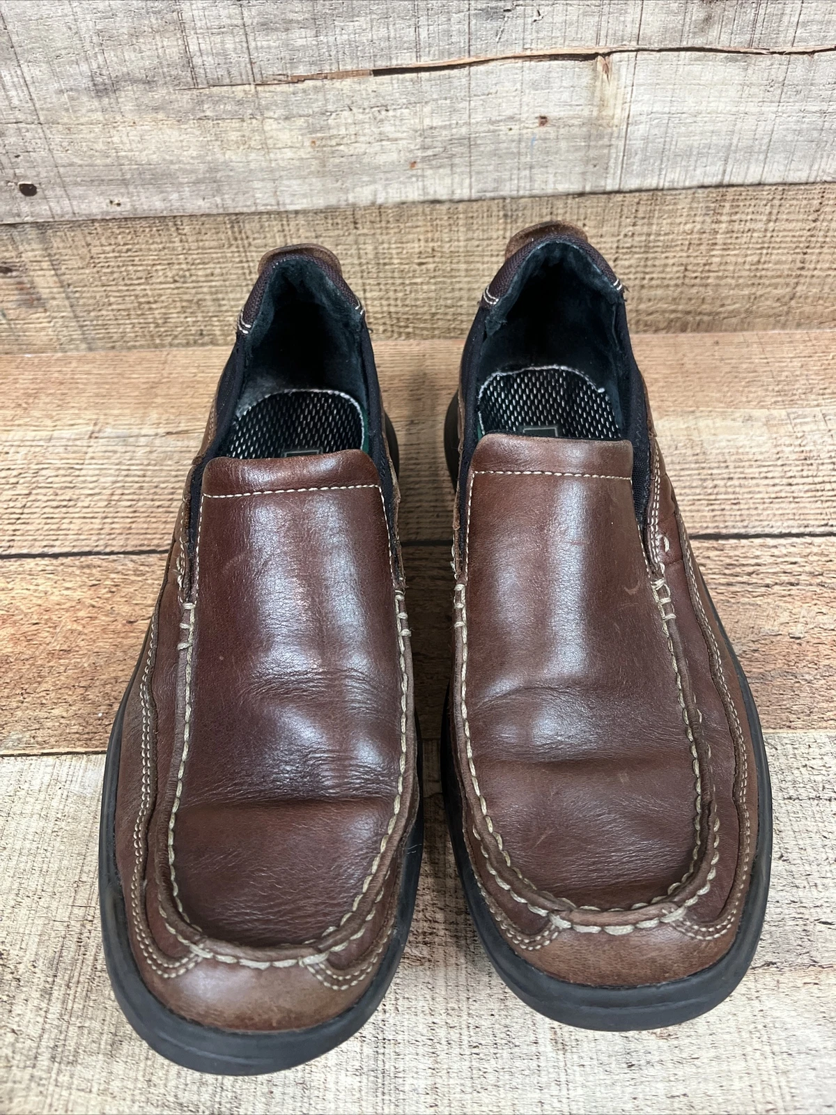 Scarpe mocassini uomo Clarks marrone mocassino pelle slip on 10M