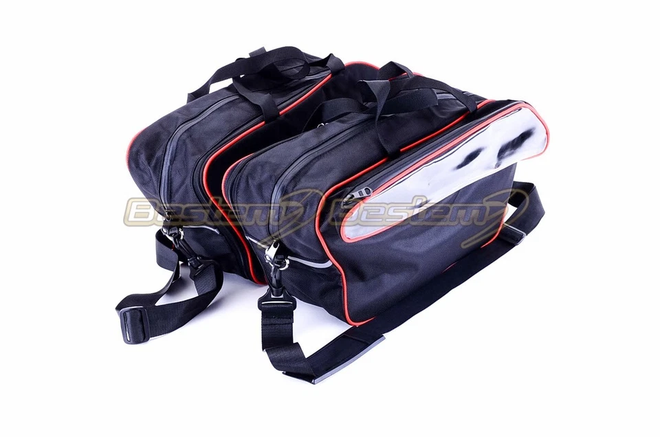 Alforja Ducati Multistrada 1200 2010-2014 estuche lateral bolsas forro tubería roja Foto 2 de 4