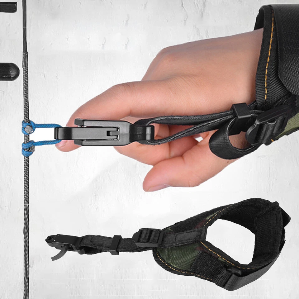 Compound Bow Release Aids Caliper Trigger Wrist Strap Archery Hunting Accessory - Image 3 of 4