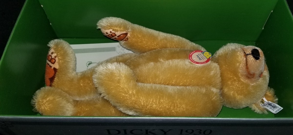 Steiff Dicky Bear 1930 Replica COA Le 0172/32 Vintage 1985