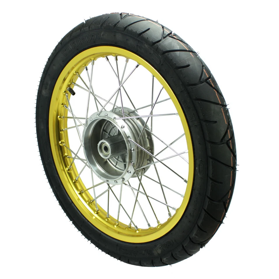 Komplettrad Felge gold für Simson S51 S50 S70 KR51 Schwalbe Heidenau K55 Slick - Bild 1 von 1