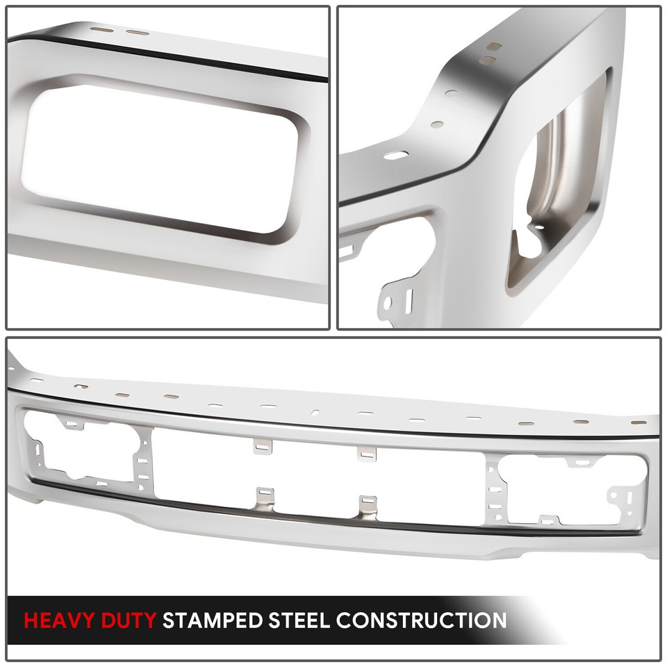 BRAND NEW - NEW Chrome Steel Front Bumper Face Bar W/ Fog