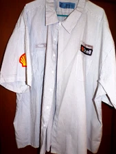 Shell Gasoline Station Attendant Short Sleeve Work/Shop Shirt Used-Recycled