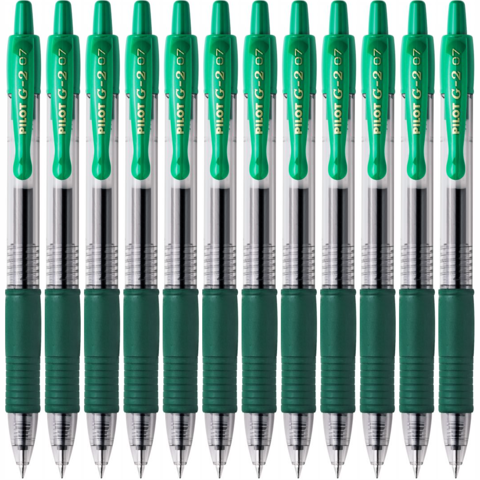 Pilot G2 07 Retractable Rollerball Gel Ink Pen 0.7mm GREEN INK SET