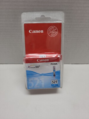 Genuine New Canon 521 CLI-521C Cyan Ink Sealed Box iP3600 MP540 NIB