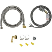 Certified Appliance Dishwasher Installation Kit with Right-Angle Plug Head
