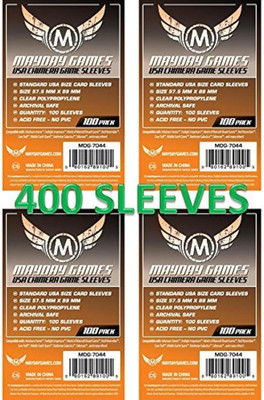 7044 Clear Sleeves 57.5X89Mm USA Chimera Size (4X100 Pack, 400 Sleeves)