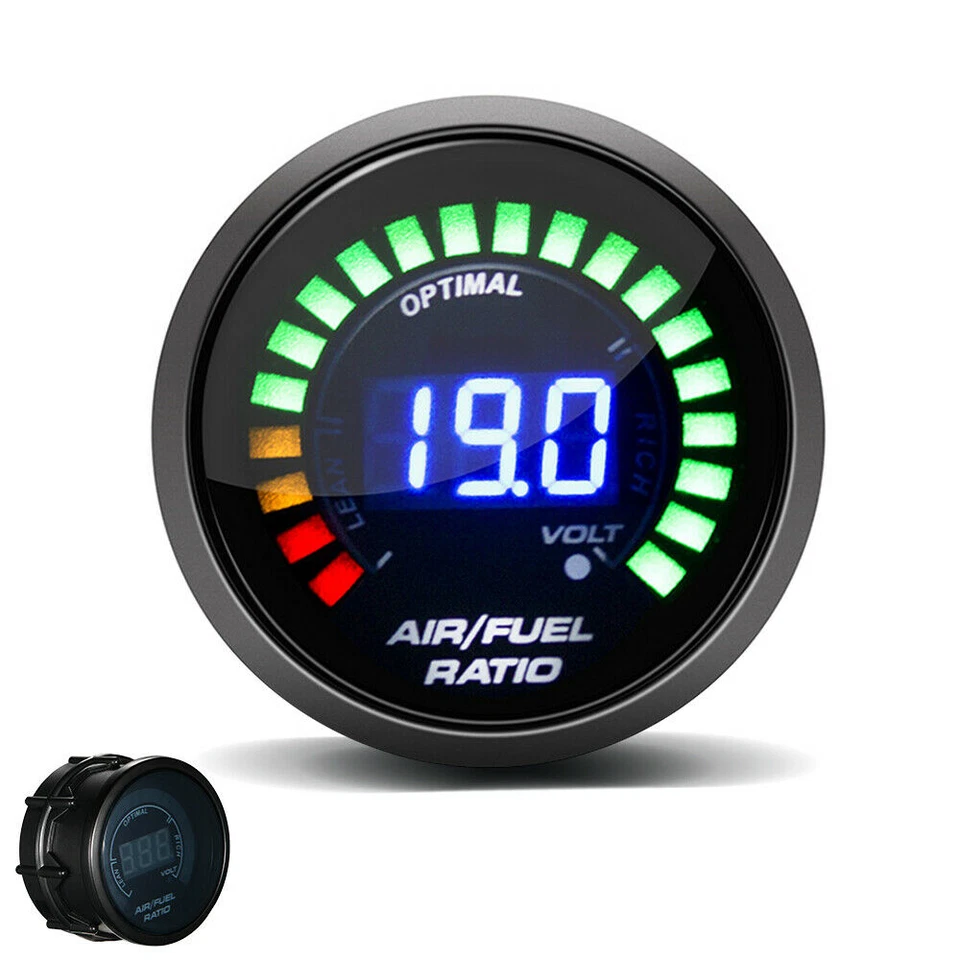 2 in 1 Meter 2" 52MM Narrowband Digital Air Fuel Ratio Gauge Kit 12 V - Bild 3 von 4