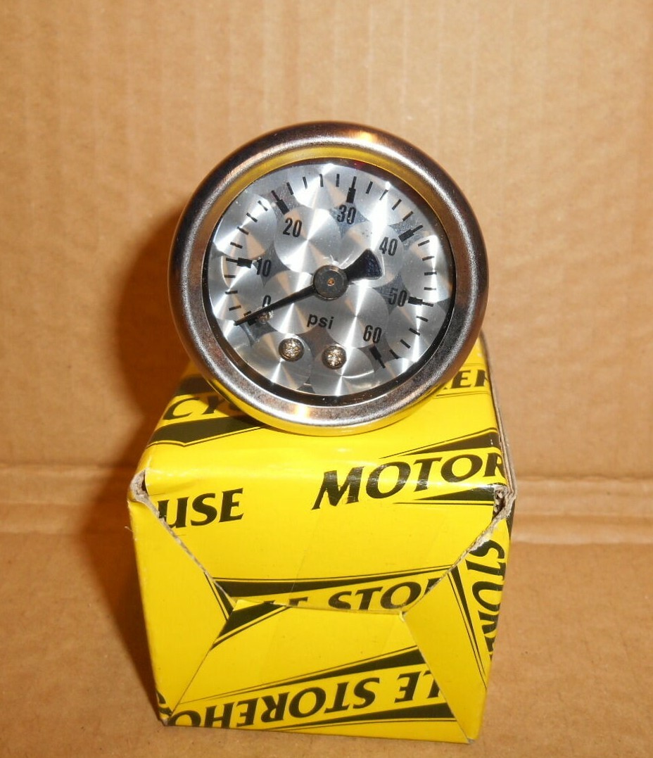 MCS HARLEY DAVIDSON/CUSTOM OIL PRESSURE GAUGE 60 PSI 1/8 NPT STAINLESS