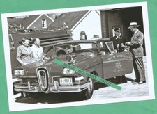 Found 4X6 PHOTO Old Vintage 1958 Ford EDSEL FIRE CHIEF Car Dearborn MI Michigan