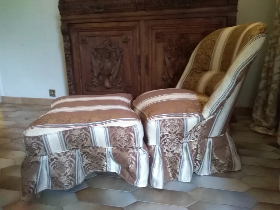 Méridienne modulable en chaise avec pouf - Photo 2/4