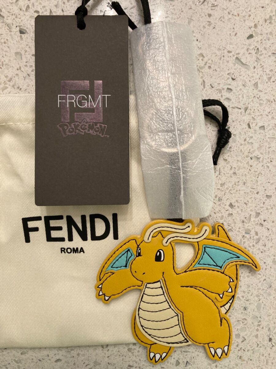 FENDI x FRGMT x POKÉMON yellow napa keychain / key ring