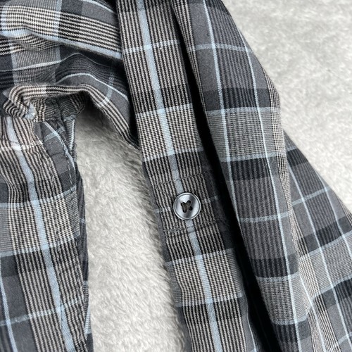 J. Ferrar Mens Button Up Shirt Medium Tall Gray Long Sleeve Pockets - Picture 11 of 14