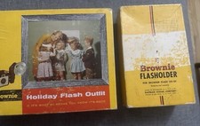 Vintage Kodak Brownie Holiday Flash Camera With Box Not Tested 