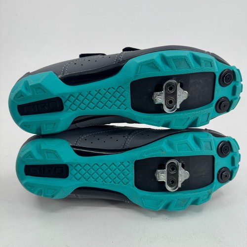 Giro Riela RII Cycling Shoes WOMENS Gray Blue Hook & Loop Close SIZE 8.5 - Picture 18 of 19