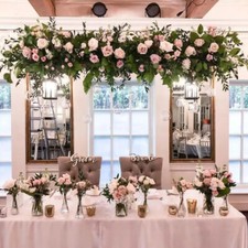 Artificial Wedding Rose Flower Row Top Table Backdrop Arch Arrangement Wall Deco