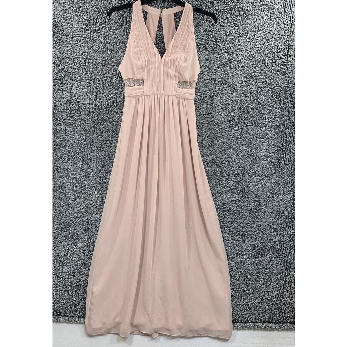 BCBGeneration Women's Sleeveless Lace-Inset Halter Gown 4
