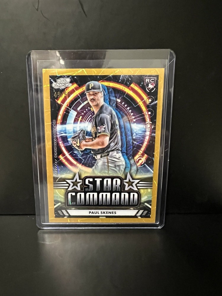 2024 Topps Cosmic Chrome Paul Skenes Gold Star Command Jersey match RC /50