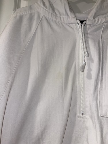Vintage London Fog Londontown Men’s Hooded 1/2 Zip White Pullover - Picture 6 of 8