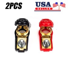 2 car Battery Terminal Connector Top Post Positive Negative Heavy Duty Universal