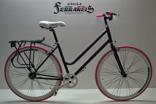 fixed bike donna 28 single speed scatto fisso 1v nero fucsia  personalizzabile | eBay