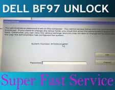 Dell suffix BF97 Bios / admin password reset unlock service E5590 E6590 E7490 