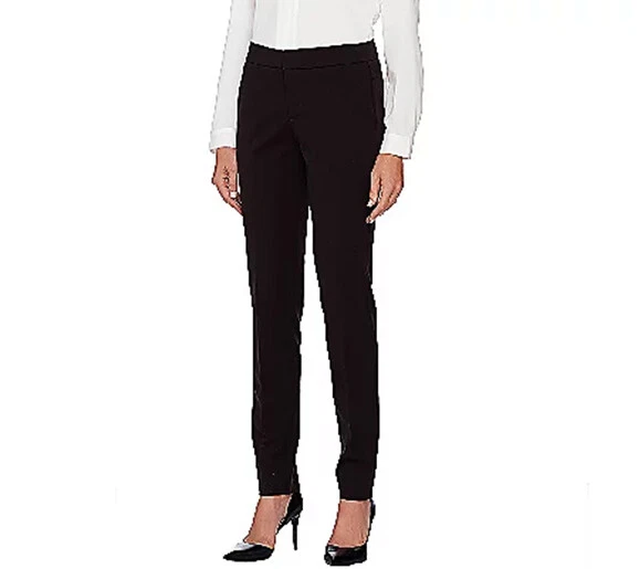 Pantalon droit suprême stretch anthracite chiné Attitudes by Renee 28 W
