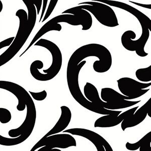 Bold Scroll Large Black White Wallpaper Vgp Ebay