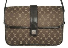 Nina Ricci Vintage Jacquard Leather Handbag Bag 