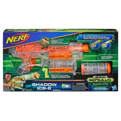  Lot of 2 Nerf N-Strike Modulus Ghost Ops Shadow ICS-6 Blaster + Chronocanon 