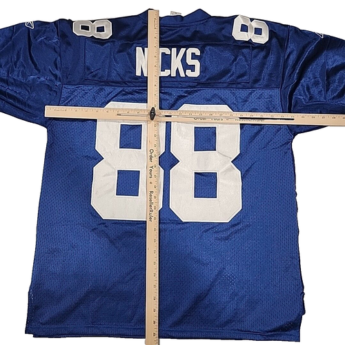 Maglia uomo Hakeem Nicks New York Giants #88 Reebok On Field cucita taglia 50 - Foto 13 di 16