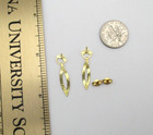 14K Yellow Gold Textured & Diamond-Cut Chain Earrings [E307] — photo 4