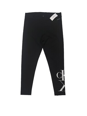 Calvin Klein Jeans schwarze Hose Leggings neu mit Etikett Größe 1X UK 16 18 hoher Bund CK