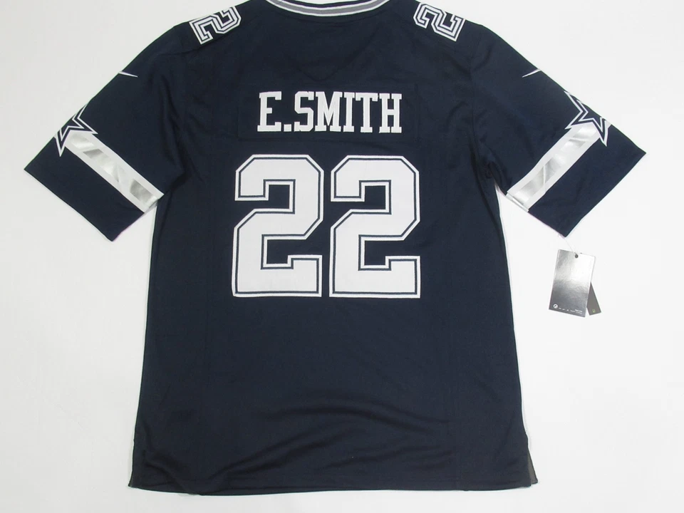 Мужская футболка игрока Emmitt Smith No22 Dallas Cowboys ретро темно-синяя - Изображение 2 из 3