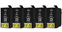 ✅ 5 Druckerpatronen Kompatibel Mit Epson T27 Xxl Black - T2711, T2791, T27 Xl