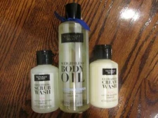 VICTORIA'S SECRET WEIGHTLESS BODY OIL Smoothing SCRUB Cream Wash Lot NEW RARE
