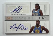 2012-13 Panini Nat'l Treasures 100 Kenneth Faried Draymond Green Auto 43/49 BA18