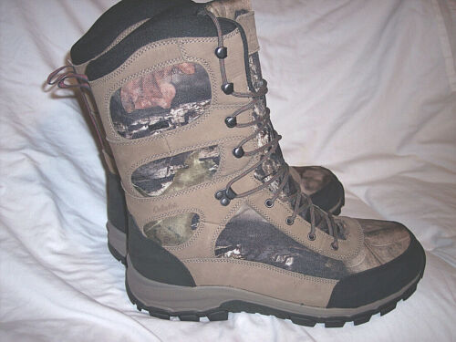 Mens 14 Camo Hunting Boots Waterproof Insulated Boots Mossy Oak Country Camo - Picture 3 of 7