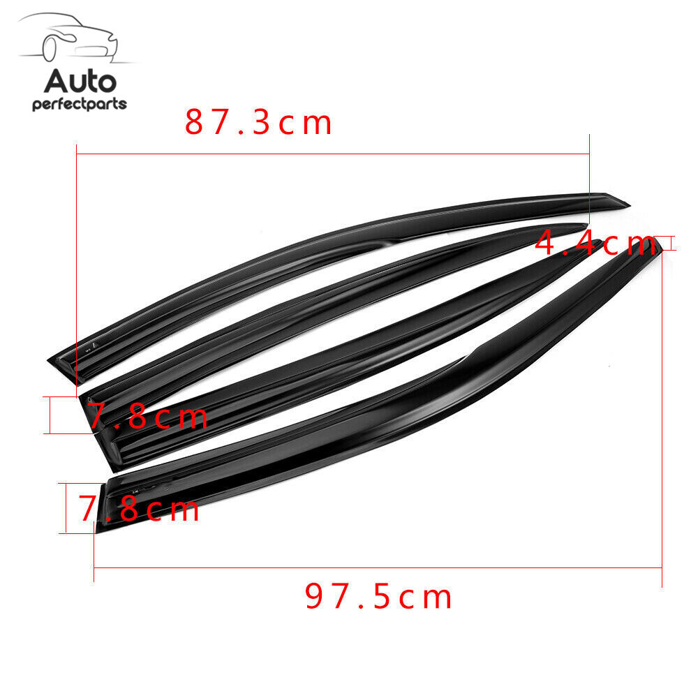 For 2008-2011 2012 Honda Accord 4 × Window Visors Vent Rain Guards Smoked Tinted