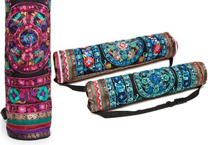 embroidered yoga mat bag