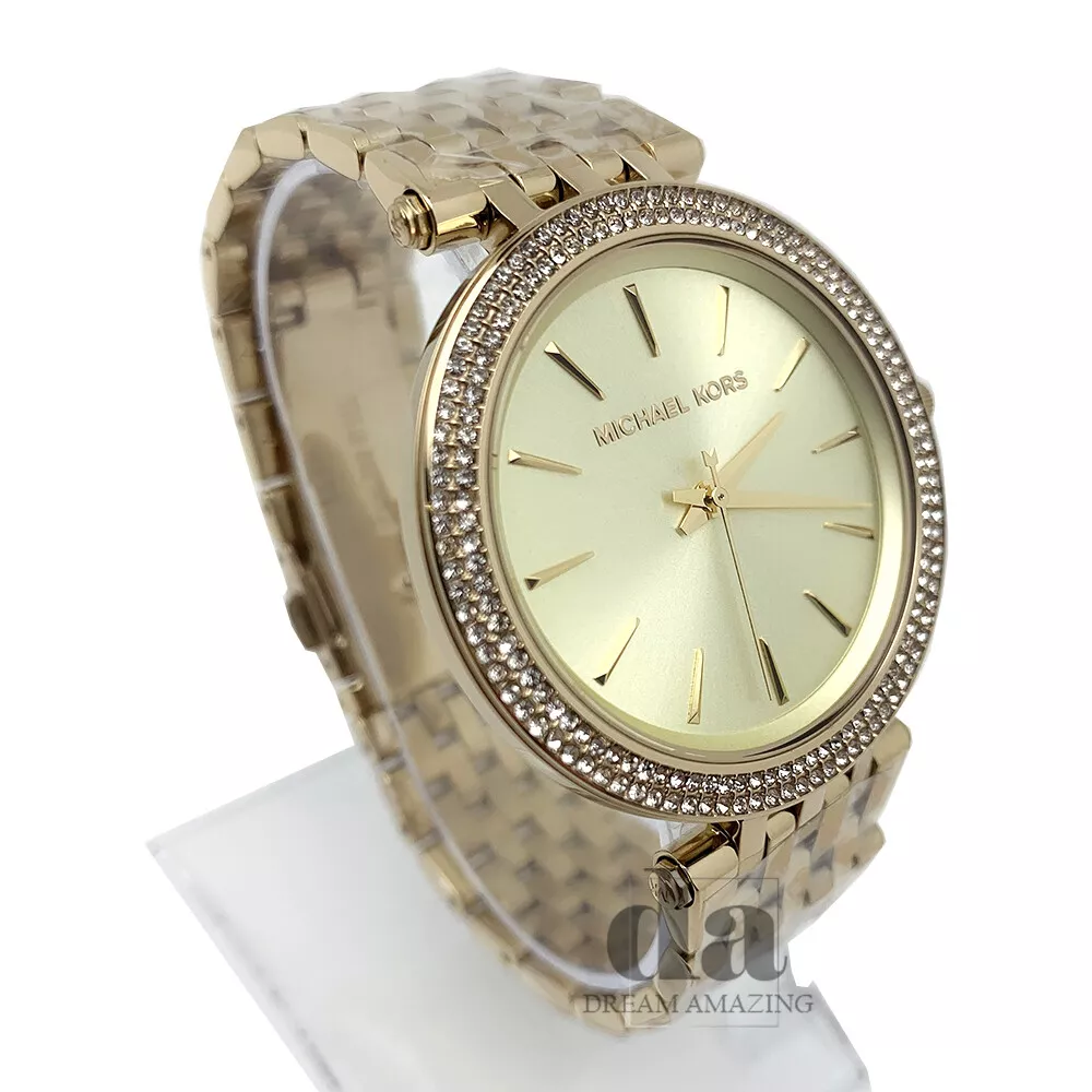 Michael MK3191 Gold-Tone Steel Bracelet 39mm Women&#039;s Watch | eBay