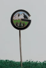 Climbing Mountaineering Club GRAFICAR Zagreb Croatian vintage pin KASUN 1960s !