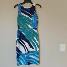 Aqua party evening casual dress sz M