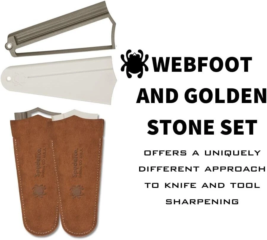 Juego de afilador de cuchillos y herramientas portátil Spyderco Golden Stone/Webfoot 308FCBN Foto 2 de 3