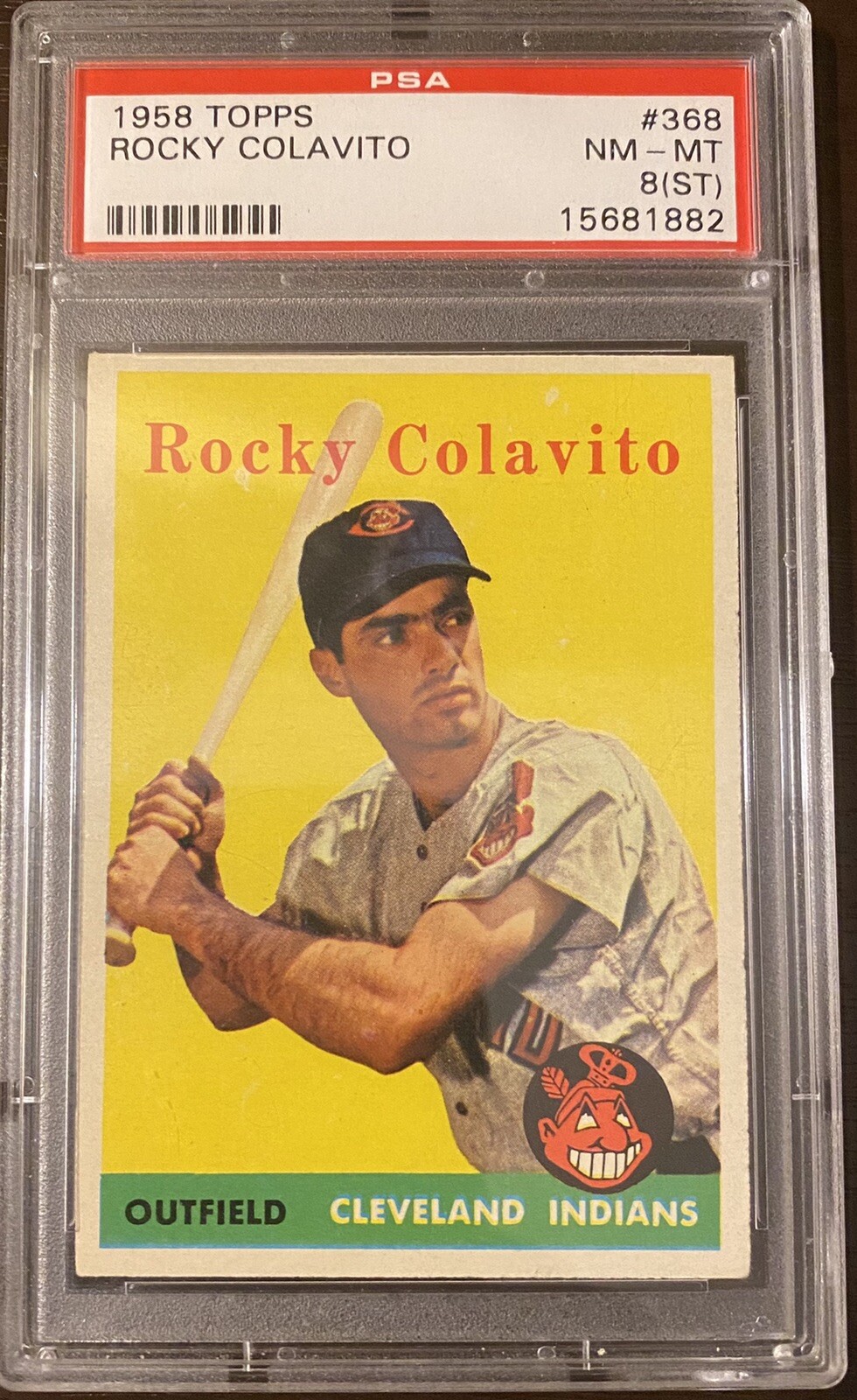 1958 Topps Rocky Colavito #368 PSA 8  Near Mint- Mint